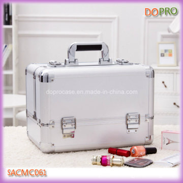 Pure Silver ABS Surface Good Finish Hard Side Cosmetic Case (SACMC061)